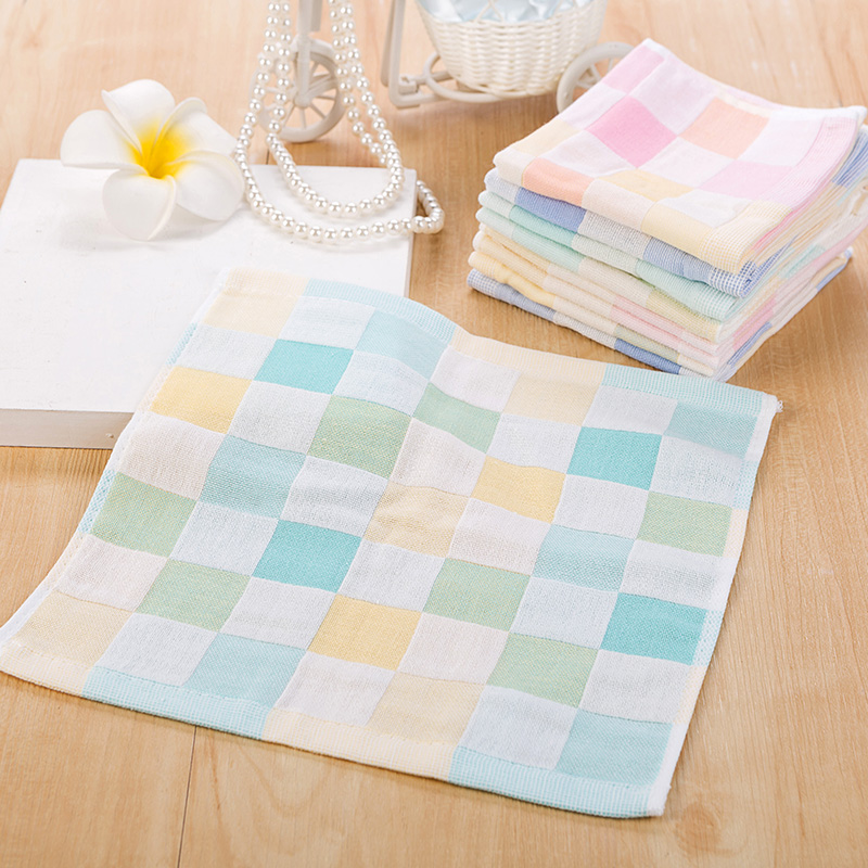 纯棉纱布宝宝口水巾婴幼儿洗脸四方小毛巾儿童手帕小方巾夏季薄款