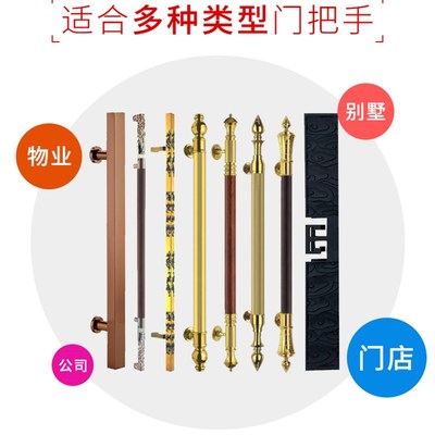 门把手护套拉手套加厚玻璃门布艺保护防寒防撞防静电圆形毛绒定制