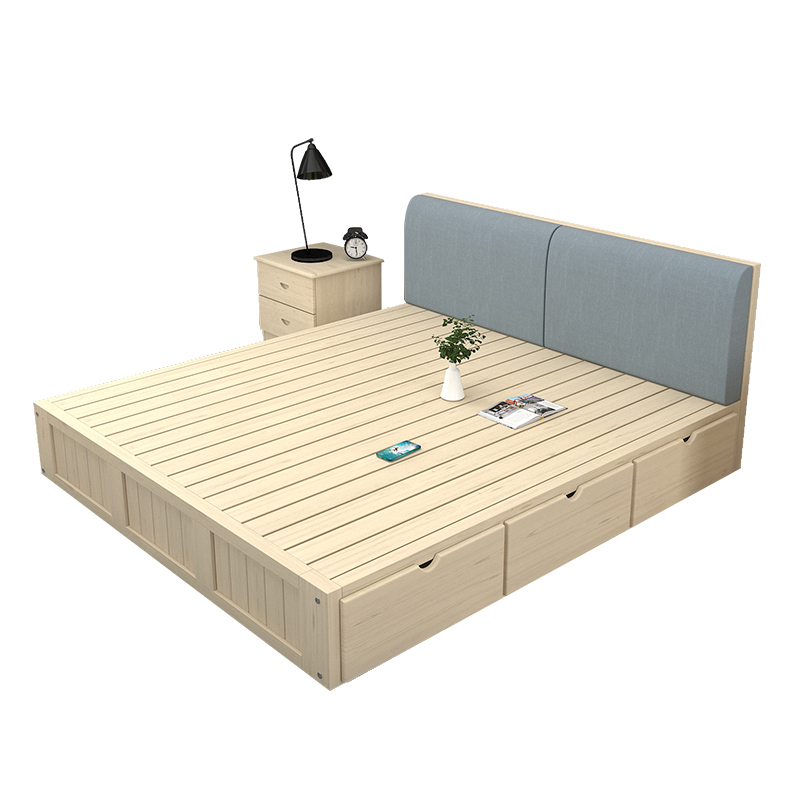 高箱储物床经济型实木床气压主卧榻榻米架子单人双人箱体收纳床