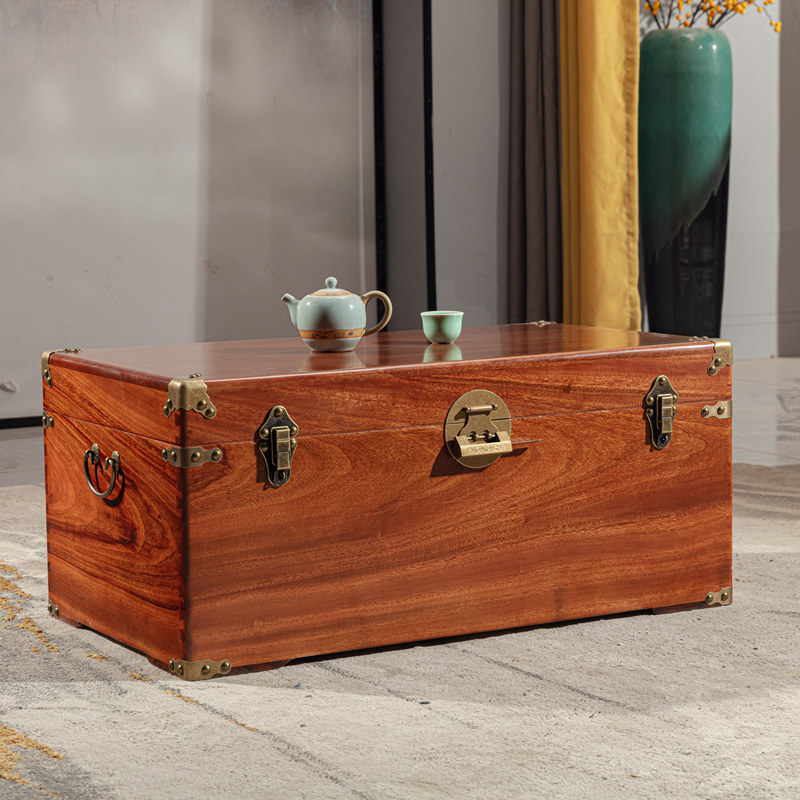 香樟木箱子樟木箱全樟木整板独板老樟木箱子字画衣物收纳防虫蛀