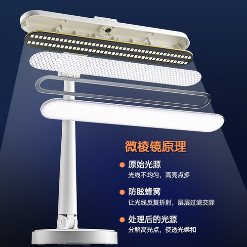 德国AAA级护眼防蓝光台灯学生阅读学习防近视宿舍床头灯家用夜灯