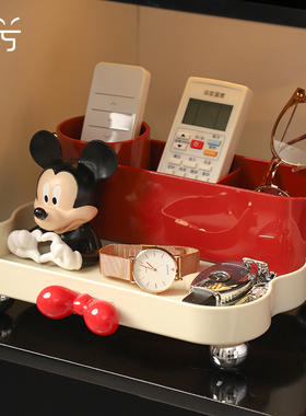 玄关收纳托盘入户钥匙眼镜手表化妆品首饰置物架高级桌面轻奢摆件