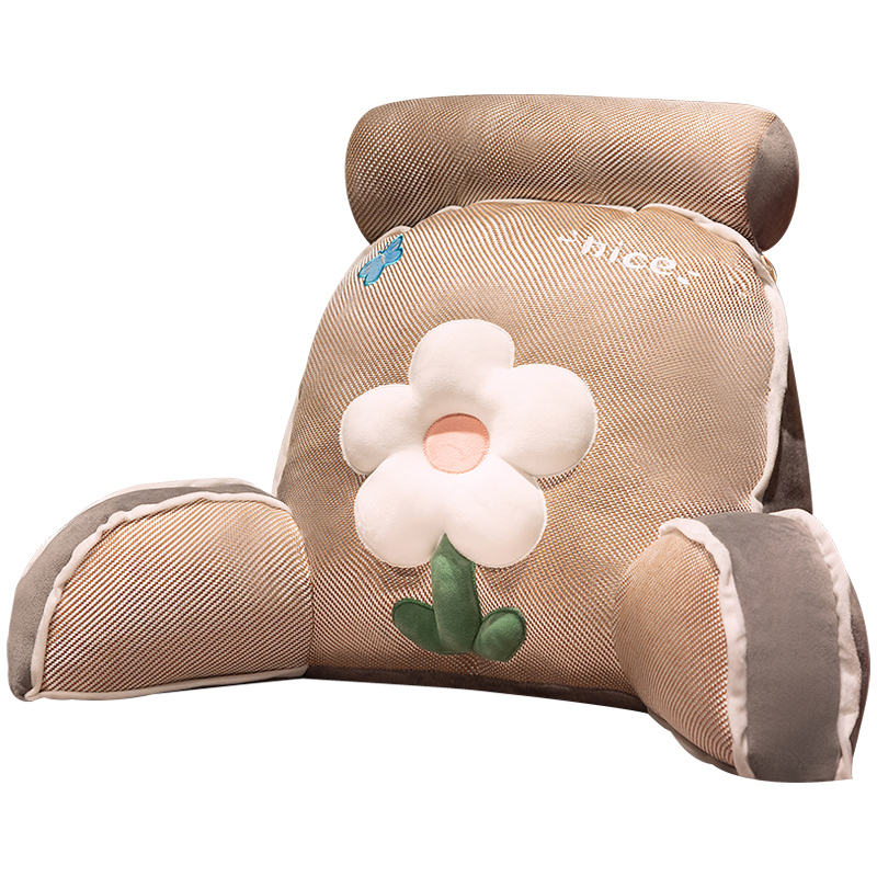 凉席床头靠垫软包床上看书护腰靠枕大靠背沙发花朵抱枕靠枕头夏季