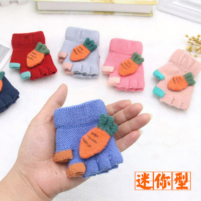 宝宝小手套婴儿秋冬季1薄款0一3岁婴幼儿童半指保暖爬行小孩可爱2