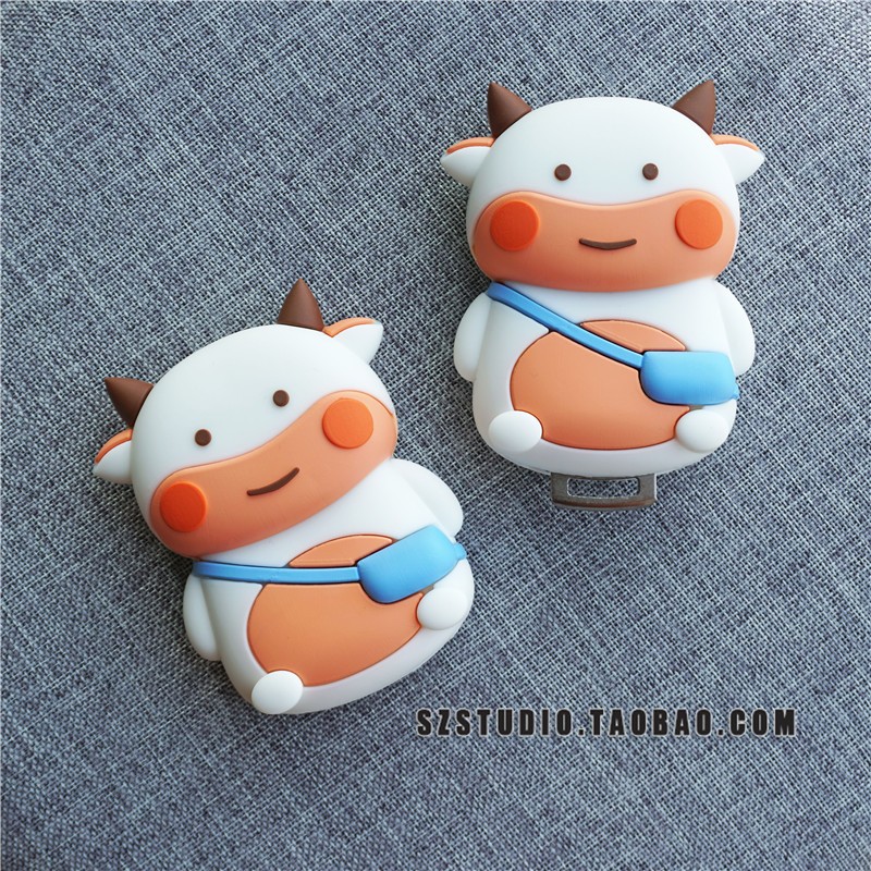 可爱奶牛汽车钥匙套适用奔驰新款A级C级E级C260E300LE200男女包软