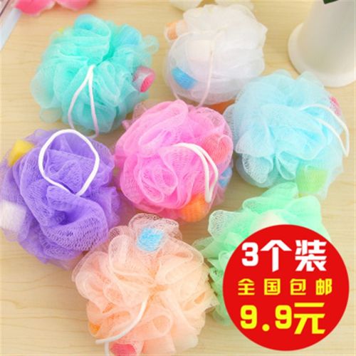 3个装大号洗澡沐浴球浴花可爱搓澡搓背起泡洗浴用品沐浴花洗澡巾