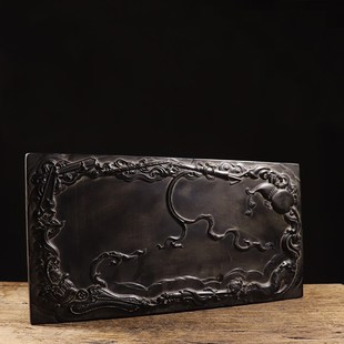 仿古石雕天然青石素面长方茶台流水茶盘中式复古装饰摆件摆设包邮