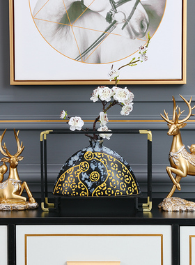 新中式客厅玄关电视柜酒柜装饰品摆件创意家居摆设欧式美式鹿软装