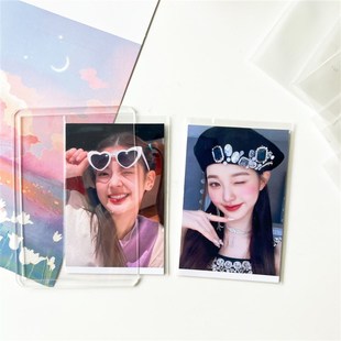 20丝卡膜 加厚高透超清平口袋拍立得明星专辑小卡保护套卡套保护