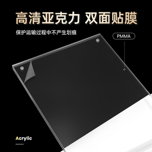a4台签竖版 297MM透明餐牌价格菜谱A4纸桌面 L型强磁台卡亚克力210