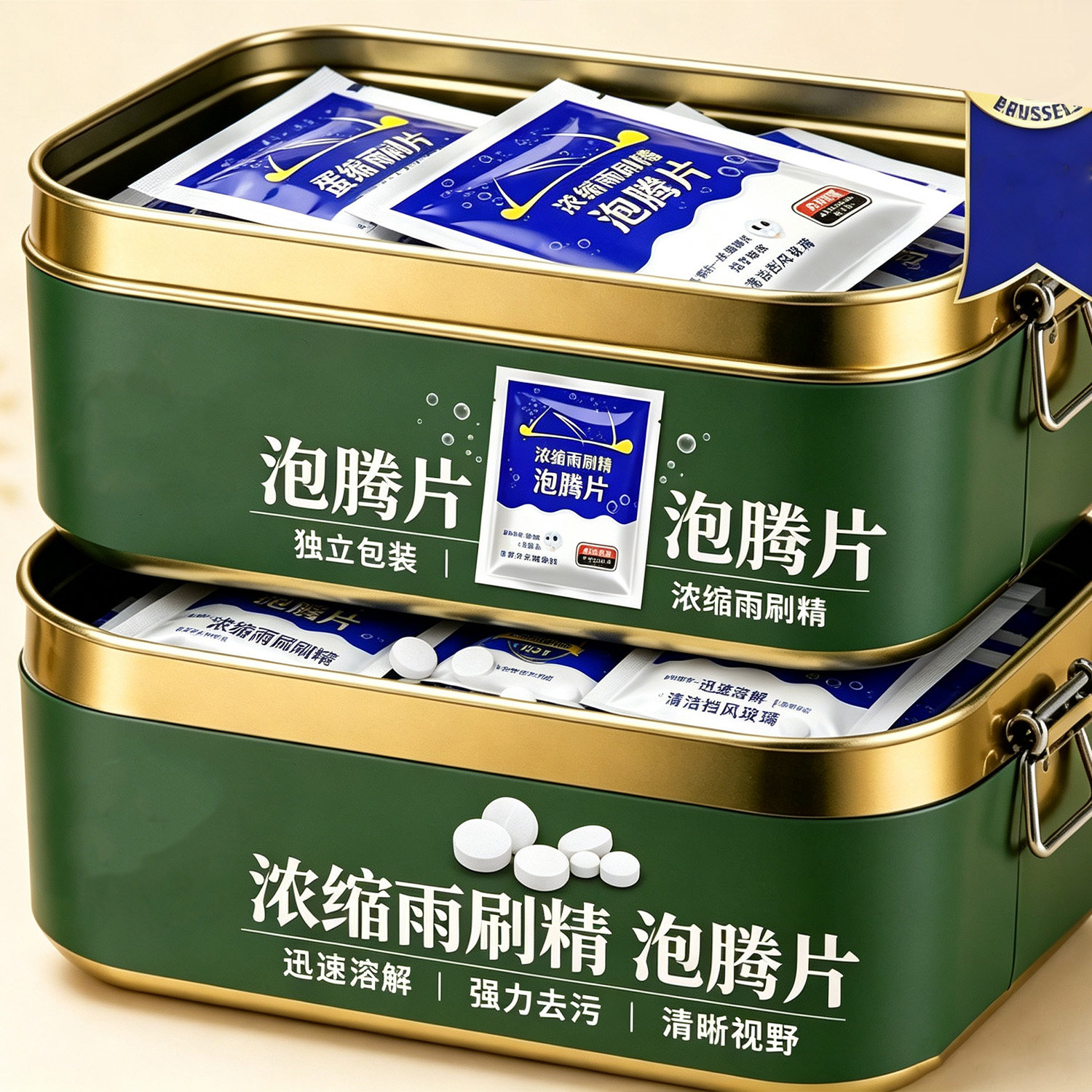 玻璃水泡腾片去油膜浓缩固体雨刷精夏季汽车雨刮器防冻去虫胶车用