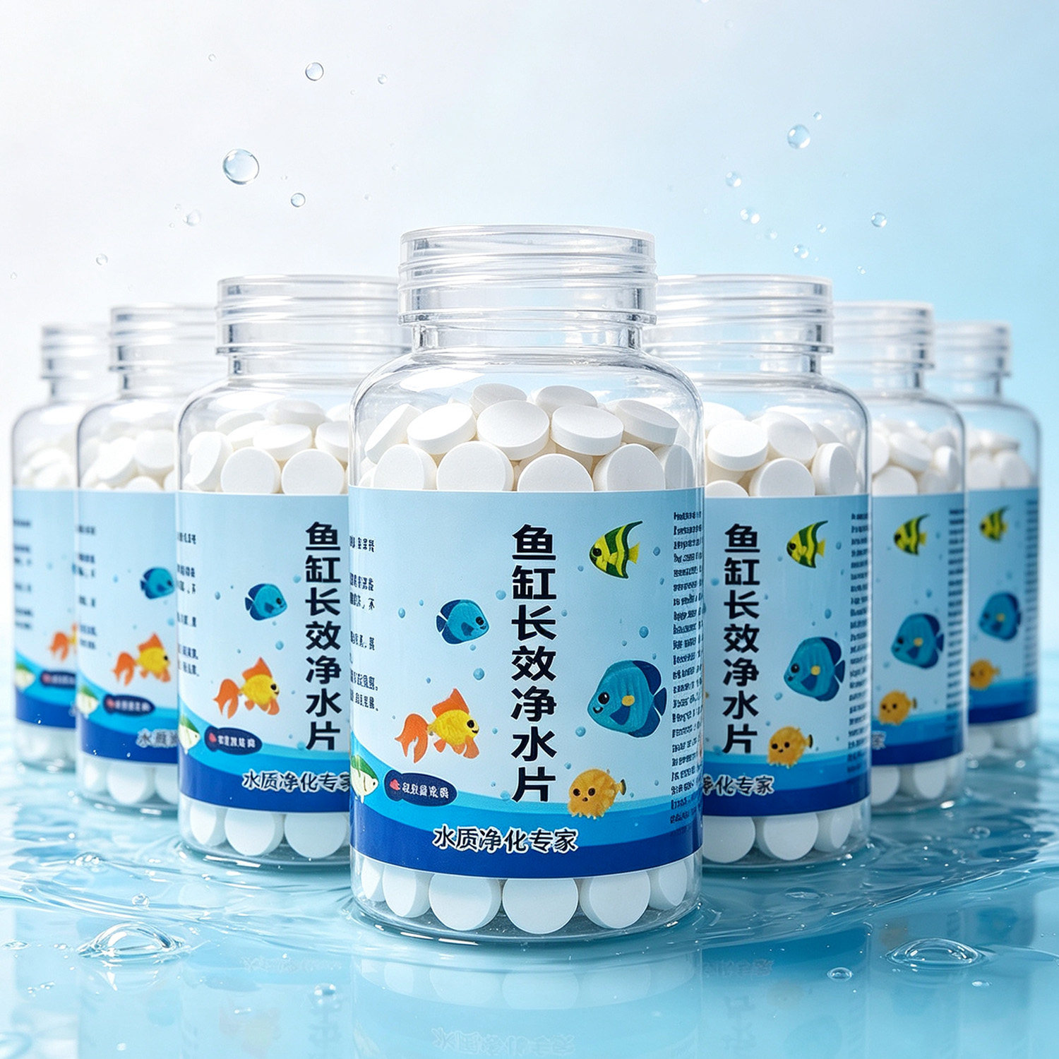 鱼缸净水片澈净化水质除臭去腥水族箱鱼池清水养鱼净水剂增氧换水