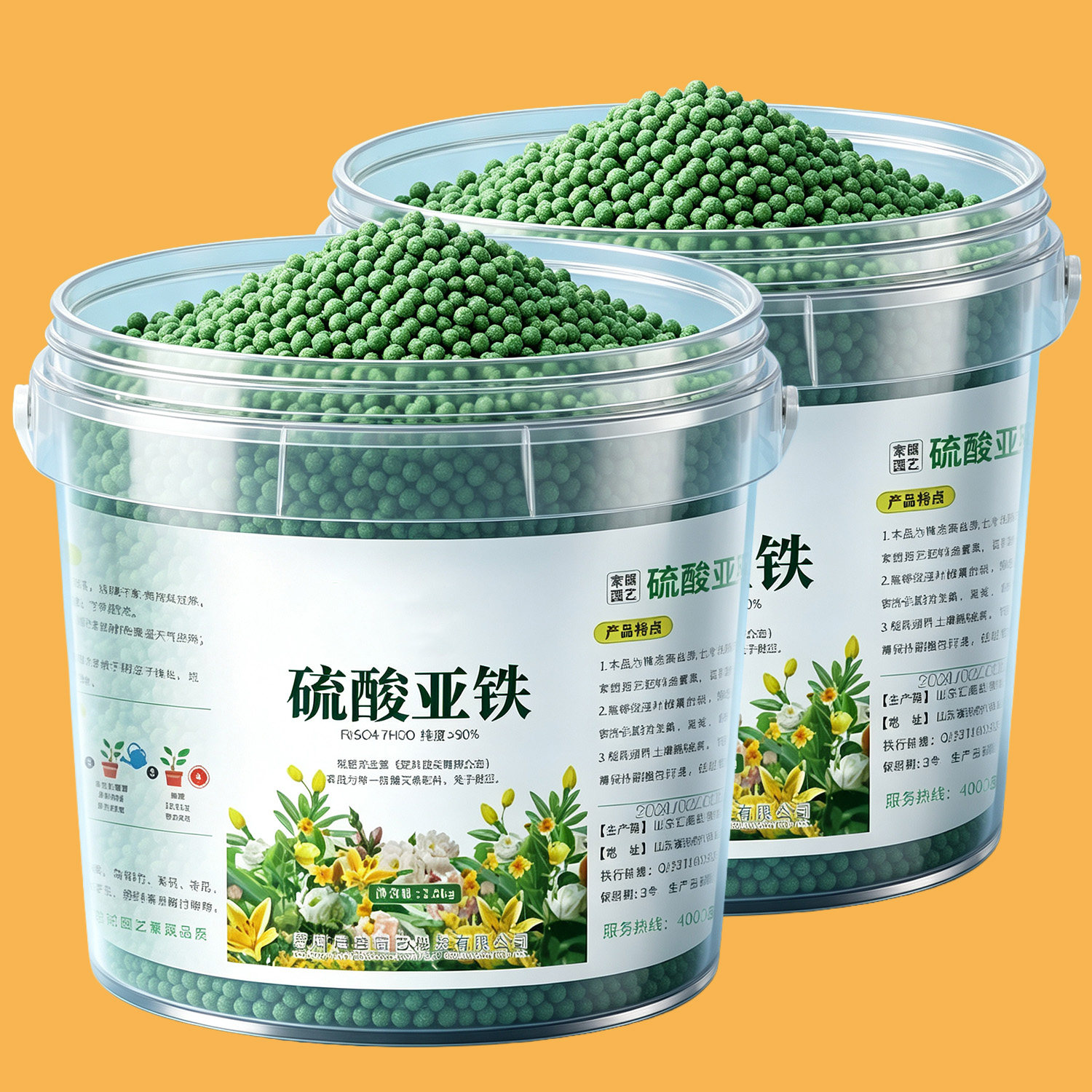 硫酸亚铁花肥料水溶肥磷酸二氢钾酸性花肥栀子花专用肥料琉酸亚铁