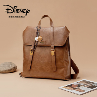 迪士尼双肩包女2026新款背包旅游旅行轻便高颜值电脑包书包皮质
