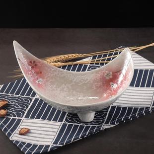 釉下彩手绘和风陶瓷异形碗日系家用饭碗创意凉菜小菜碟沙拉碗 日式