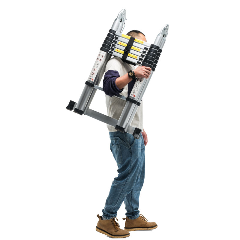 便携式伸缩梯户外工程多功能两用节梯人字梯直梯加粗厚家用安全梯