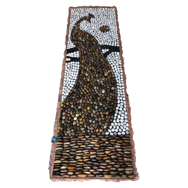 超大鹅卵石地垫石子路穴位脚踩石头足疗高档走毯指压板足底按摩垫