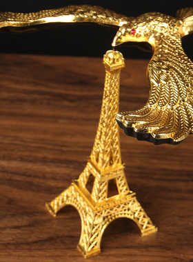 合金平衡鹰摆件 小中大仿铜平衡鹰摆件一套