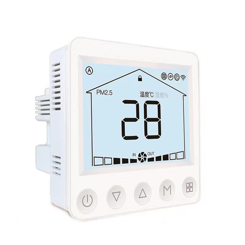 新风换气机智能控制器线控器面板PM2.5二氧化碳检测交流电机三档