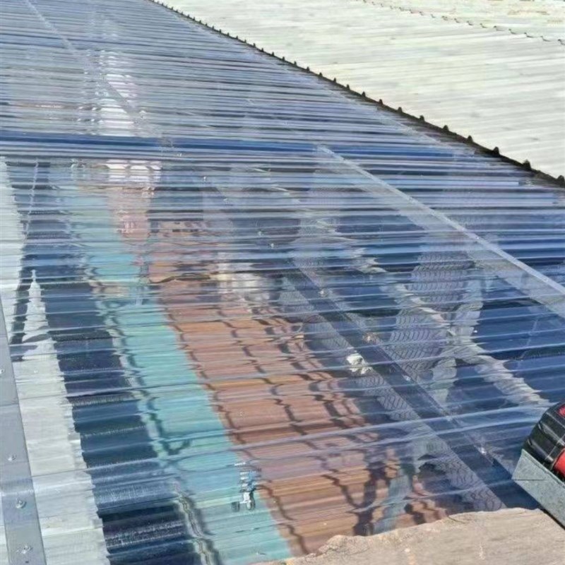 1.0毫米厚PC全透明采光瓦亮瓦塑料瓦雨棚耐力板屋顶阳台车库加厚