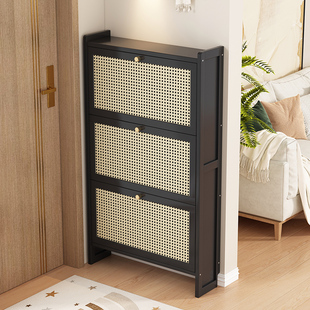翻斗鞋柜家用门口超薄实木小窄玄关柜储物收纳简易鞋架2023新款