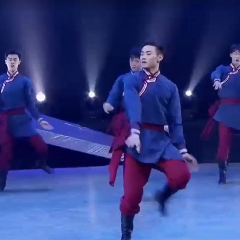 蒙古族绕臂绕腕组合少数民族舞蹈服艺考蒙古服男舞蹈课练习服装新
