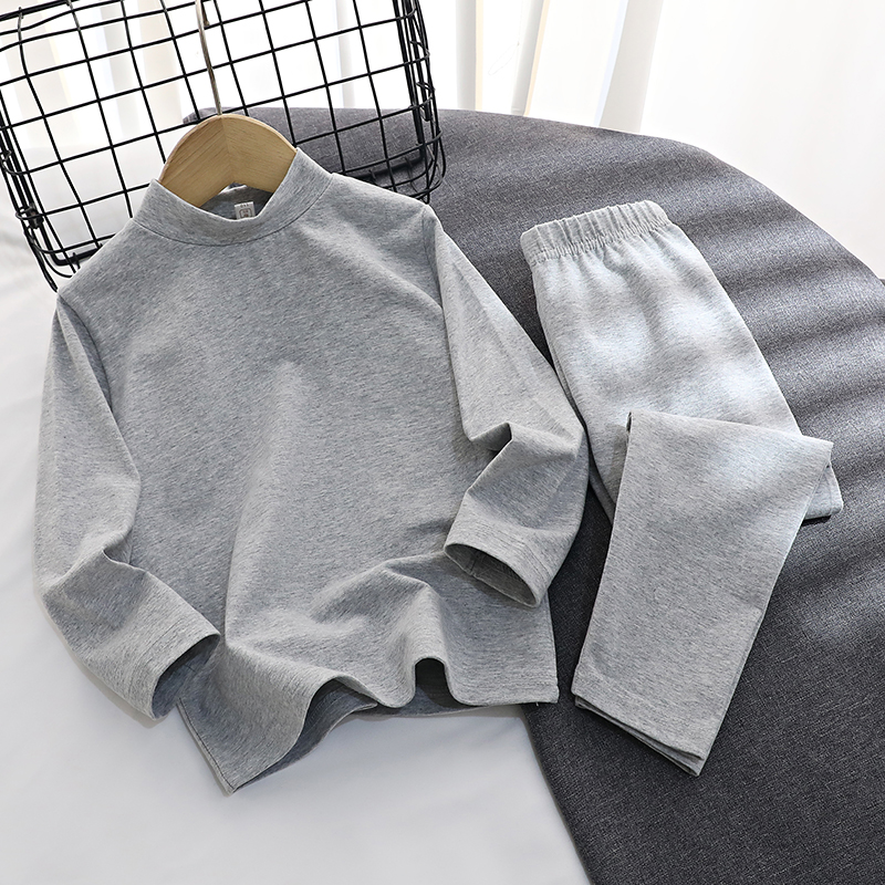 乖纯A类儿童纯棉内衣套组男童秋衣卫生裤全棉女童睡衣睡裤童装家