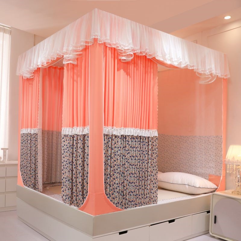 2024新款新型防摔蚊帐婴儿防止掉床一体式遮光家用一片式1米8大床