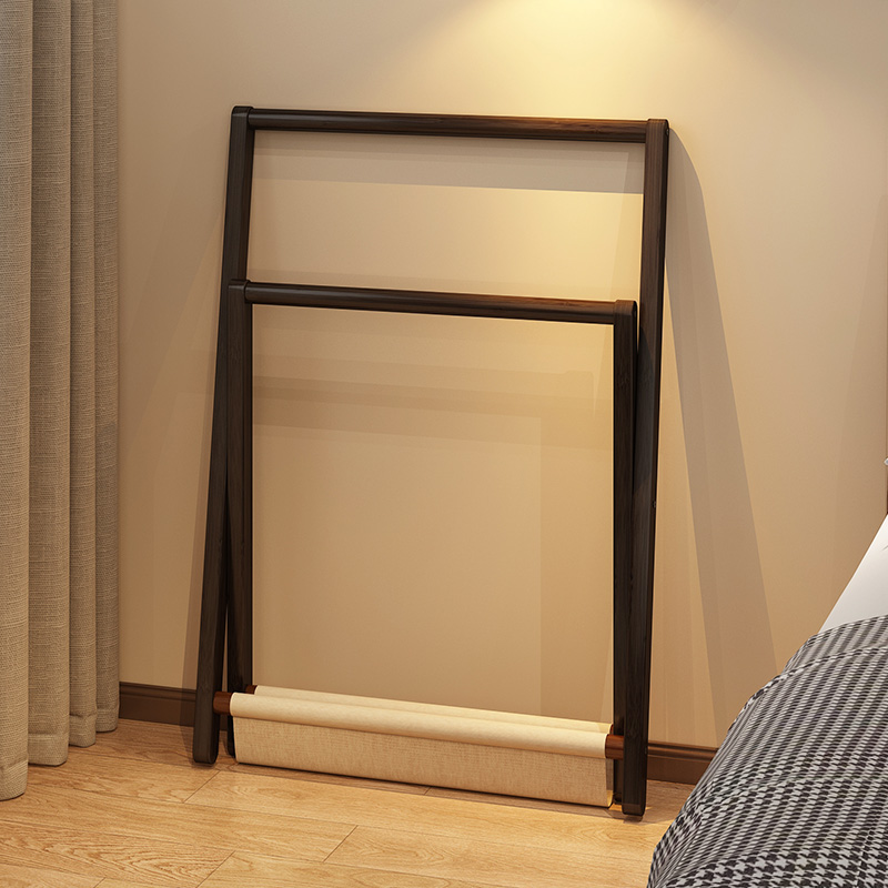 衣帽架床头简约挂衣架卧室晚上睡觉临时可折叠放床边落地挂衣架子