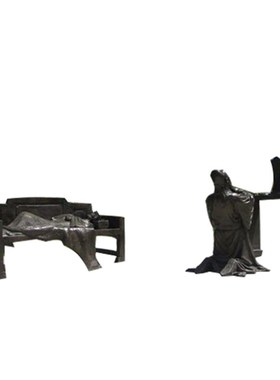 园林景区户外小品玻璃钢仿铜人物雕塑二十四孝文化情景民俗摆件