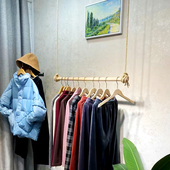 服装 挂衣架吊杆架 店吊顶悬挂衣杆上墙实木吊架橱窗展示架简约女装