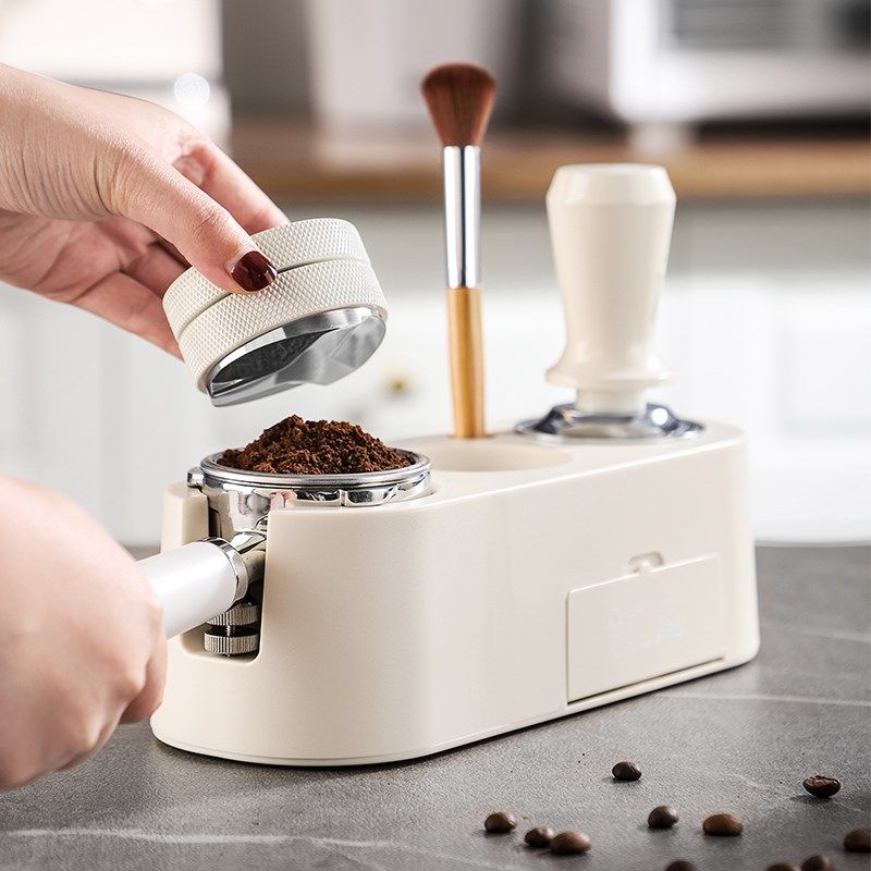 咖啡压粉座压粉器套装咖啡机手柄底座压粉锤布粉器三件套51/58mm