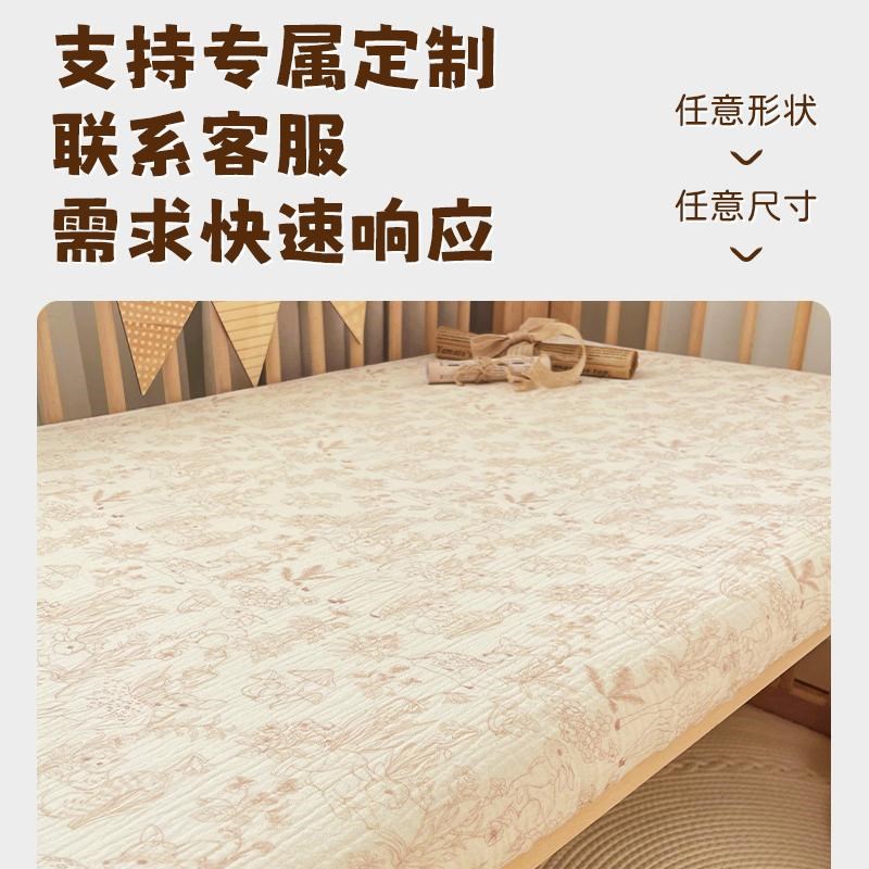 婴儿床床笠秋冬款宝宝纯棉床单A类拼接床床垫罩幼儿园床单可定制