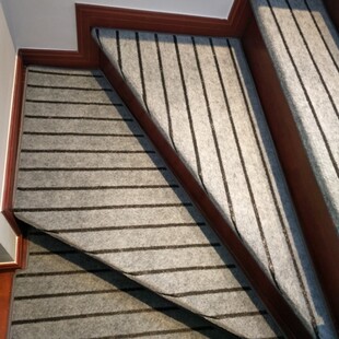 灰色条纹楼梯地毯阶梯式防滑实木楼梯垫台阶贴免胶踏步垫自粘地垫