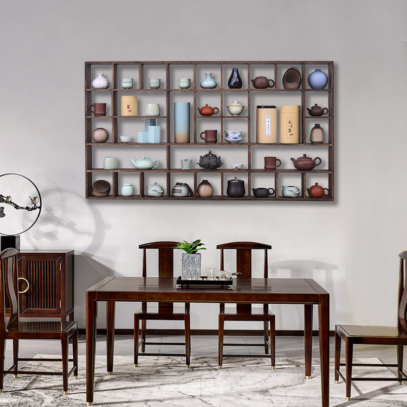 烧桐木客厅墙上置物架古董架紫砂壶展示架茶棚茶道茶具储物架茶架,住宅家具,多宝格/博古架,淘宝优惠券,粉丝福利购,淘宝优惠卷