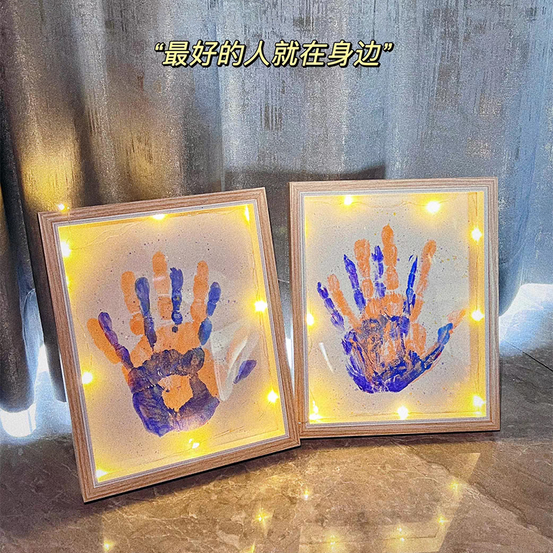 情侣手印相框Diy手工送男女生男朋友一周年纪念日生日礼物耶诞节