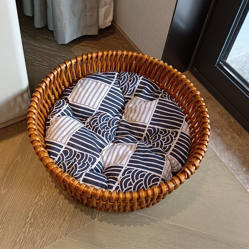 猫窝藤柳编四季通用猫咪窝编织小型幼猫网红猫床猫屋宠物窝可拆洗