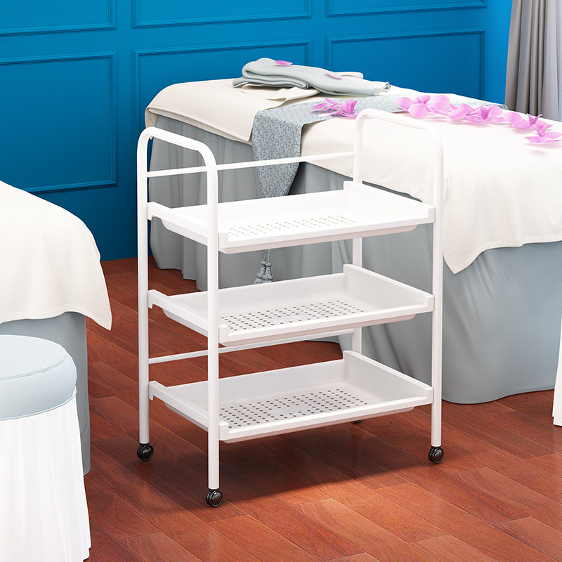 美容推车美发工具车三层塑料架子纹绣火罐美容院小推车手推车美甲