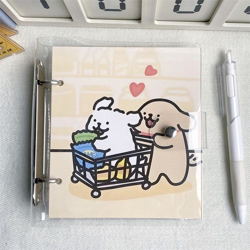 线条小狗小卡收纳册学生可爱小众照片相册集拍立得卡套卡册纪念册