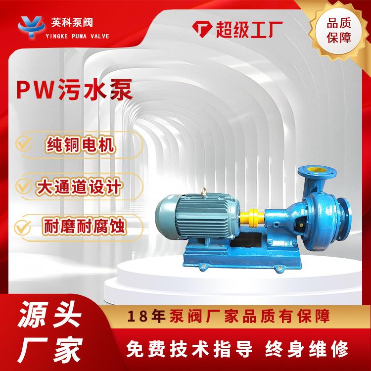 PWF污水泵耐腐蚀悬臂式离心泵单级50PW-65卧式污水泵防爆铸铁304