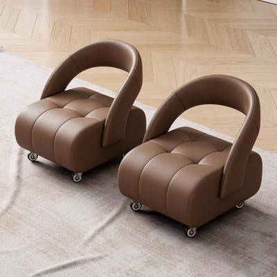 日式精工高级感滑轮静音小板凳沙发凳靠背家用小凳子椅子意大利万