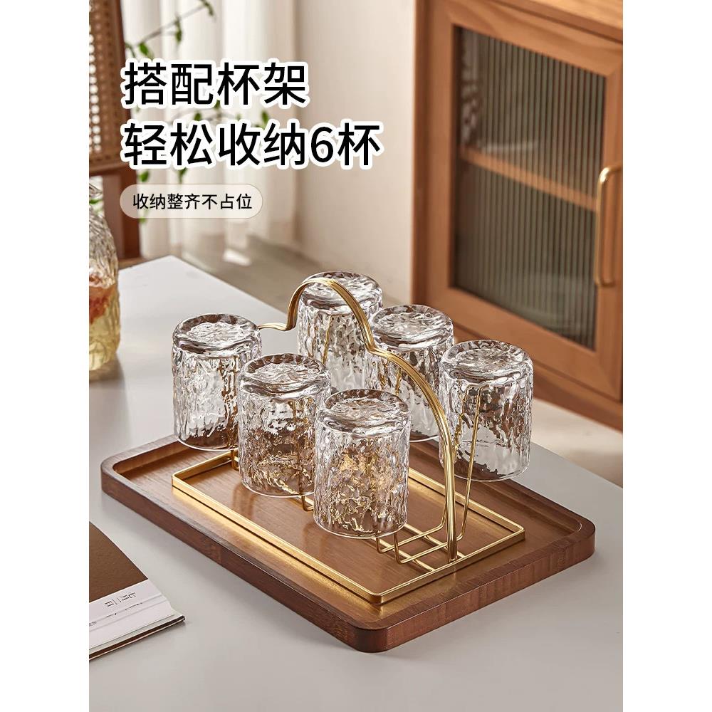 德国高硼硅玻璃冷水壶家用耐高温加厚杯具高颜值透明水杯套装待客