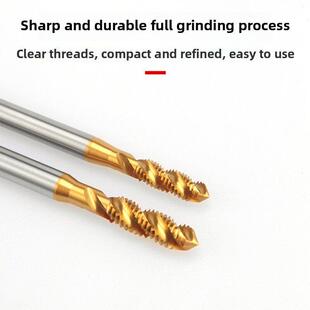 进口加长避空深孔铝用螺旋丝攻M23m4568*100刃机钢用镀钛先端丝锥