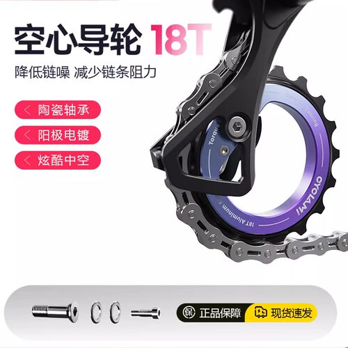 友骑后拨中空偏心18T陶瓷大导轮