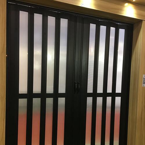 隔断浴室移门无室内家用燃气推拉轨道厨房通卫生间卧室PVC折叠门
