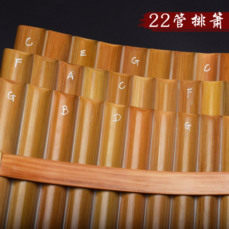 22管苦竹排箫专业演奏排萧G成人初学F排笛C调学生民族吹奏乐器