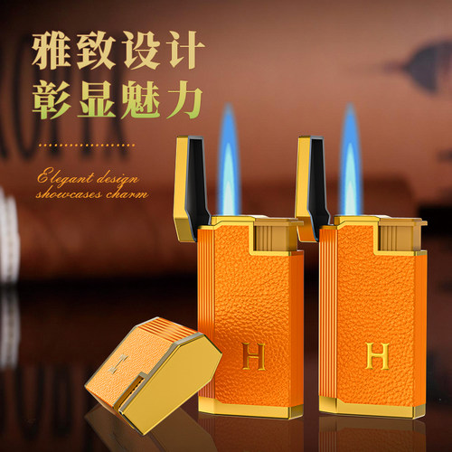 品牌高档翻盖防风打火机双层加厚