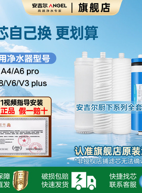 安吉尔净水器滤芯a6pro原装正品专用A4/A8全套旗舰店官网V6V3plus