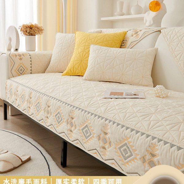 沙发垫2023年新款高档复古民族风四季通用防滑水洗磨毛靠背巾套罩,居家布艺,沙发垫,淘宝优惠券,粉丝福利购,淘宝优惠卷