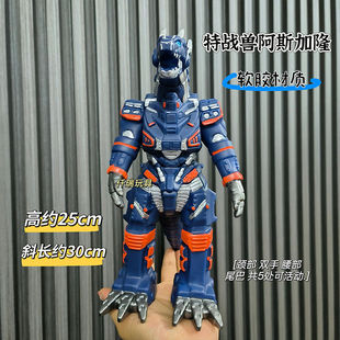 新款特战兽阿斯加隆布莱泽超人土留午列维拉软胶怪兽儿童手办模型